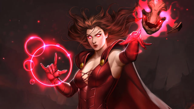 猩红女巫5大经典时刻,实力碾压灭霸,最强法师非她莫属