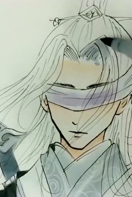 看见漫画大神画的蒙眼男人,感受到了一点点的凄凉,感觉好心酸