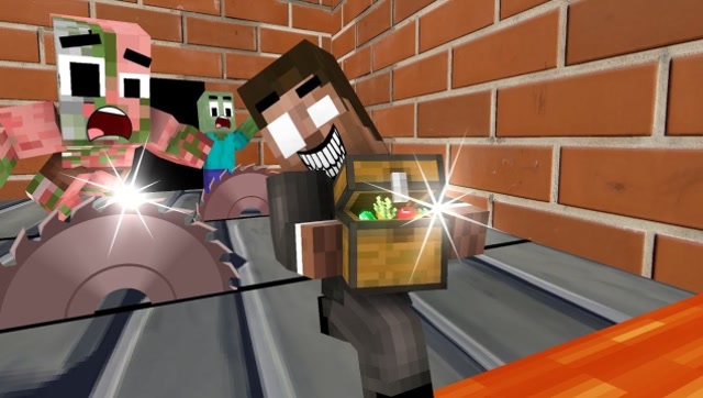 我的世界mc动画:怪物学院 超强的英雄 vs 暴徒