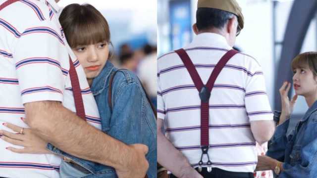 lisa和爸爸拥抱告别 酷女孩变软糯乖萌