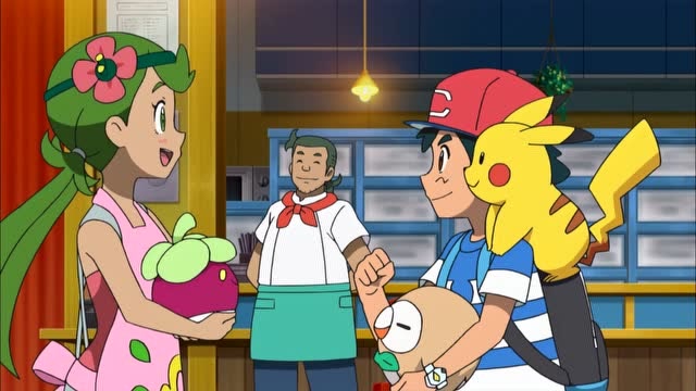 《精灵宝可梦》小智叫玛奥去找金黄色花蜜,小智也愿意帮她一起找!