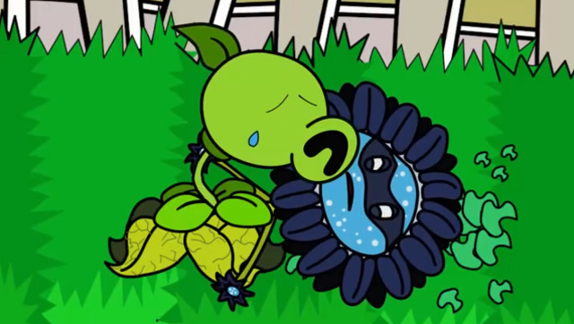 太阳花中毒黑化豌豆射手一吻定情没想因此打破了僵尸的魔咒