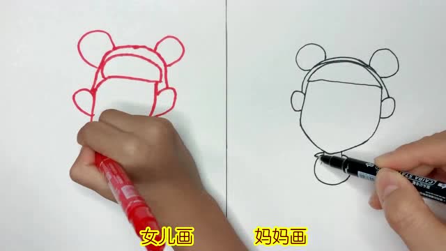 妈妈画的哪吒,女儿画的哪吒,差距就是这样明显