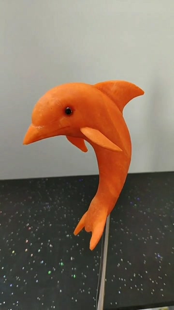 食品雕刻可爱的小海豚喜欢的朋友赶紧收藏