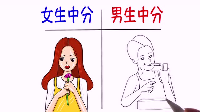 女生pk男生,"中分"发型谁好看?网友:太逗了!哈哈