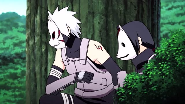 暗部卡卡西和鼬神一起执行任务