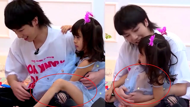 明星带娃合集,小女孩多次扯衣服,华晨宇做法太暖心!满满正能量