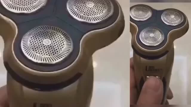 小哥买了一个刮胡刀,没想到居然能当陀螺用,涨知识了!