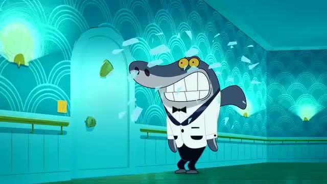 搞笑小动漫鲨鱼哥和美人鱼:鲨鱼哥身穿西装和美人鱼约会!梦想的日子啊