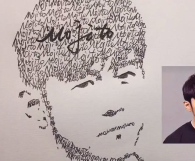 用周杰伦的新歌名字画出来的肖像,这手法真是太牛了!