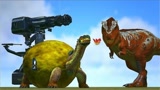 《方舟之战》机械龙龟vs三角龙！