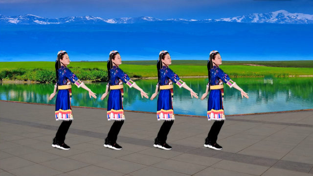 热门广场舞《我的九寨》歌如天籁舞蹈更欢快,简简单单美起来