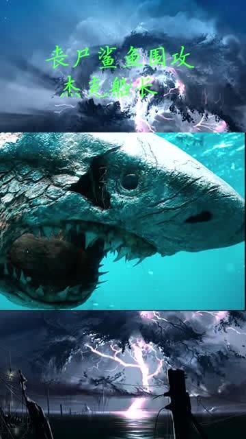 丧尸鲨鱼追杀杰克船长特效太逼真了真正的视觉盛宴
