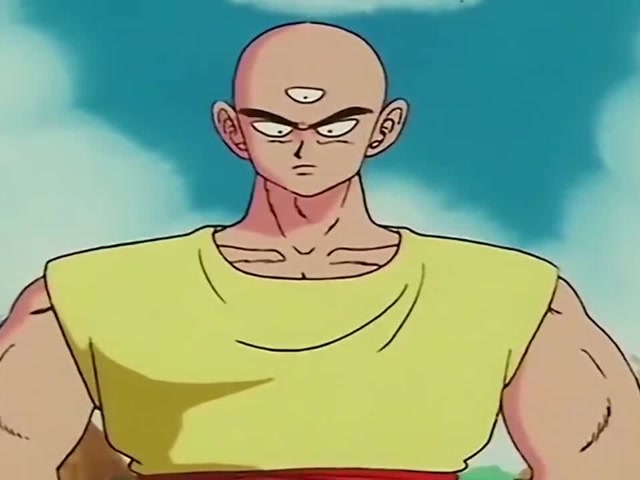 龙珠:天津饭不想让桃白白输的太难看,想把他推下场地