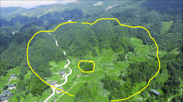 航拍莲花宝地,藏风聚气,气脉凝聚,顶级的风水宝地啊