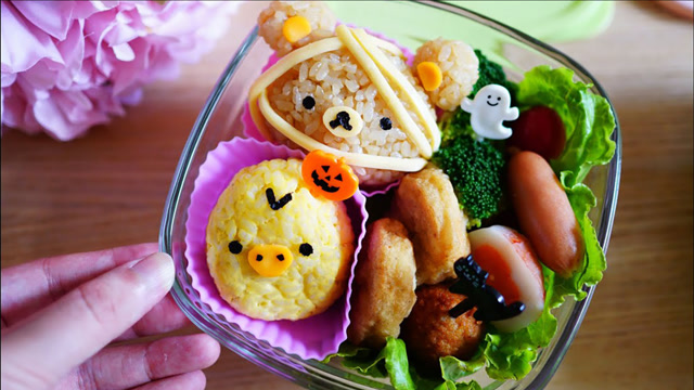 这是孩子吃过最麻烦的便当了:把米饭做成卡通造型,太逼真了吧?