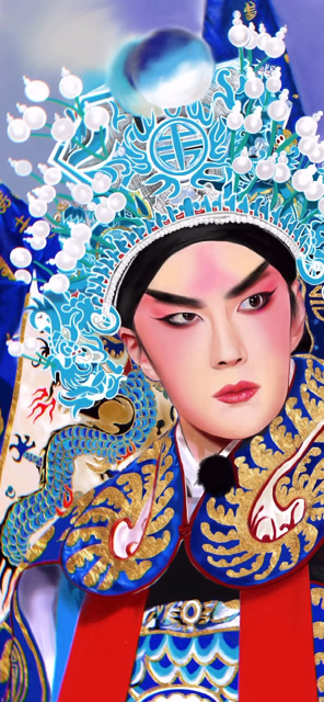 【王一博|饭绘】《王一博赵云京剧扮相》写实向板绘(第一弹)传承国粹
