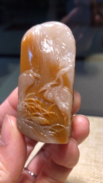 石秀作52克寿山银裹金田黄章#寿山田黄石#印章