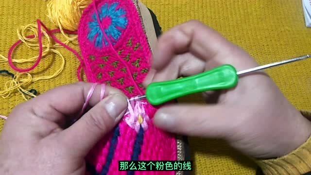 梅花拖鞋的第十八集钩梅花的第十三圈一步步花就出来了