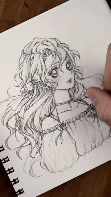 素描画一个小仙女呀