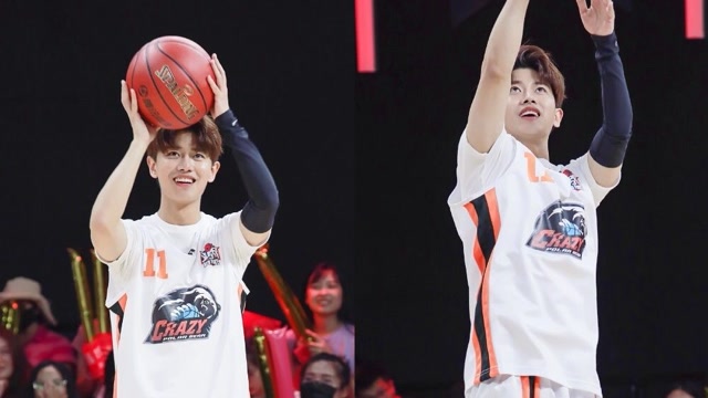 明星打球合集,赵丽颖"单臂打球"技惊四座,任嘉伦百发百中