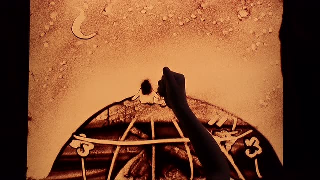 儿童沙画暑期作业《天之大》——余思睿