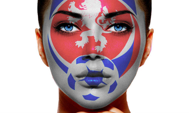 原创ps创意合成 人物面部彩绘 教学