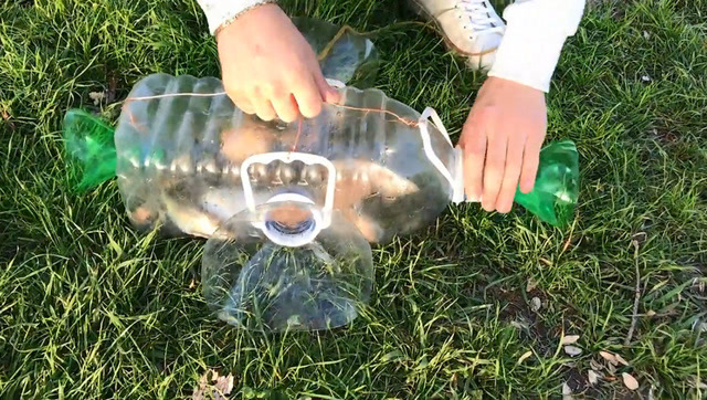 男子教你五分钟用塑料瓶制作一个捕鱼神器