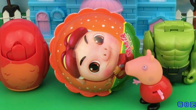 宣宇爱玩亲子游戏 粉红猪小妹拆猪猪侠奇趣蛋变形玩具蛋