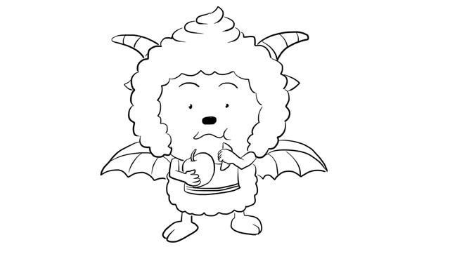 贪吃的懒羊羊儿童亲子简笔画