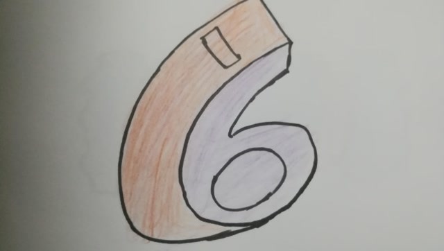 趣味简笔画用数字6画哨子大家都能想到就是不知道这样画好看