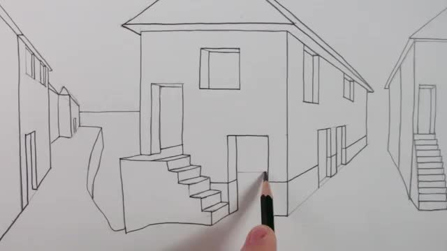 立体图形怎么画房子图片