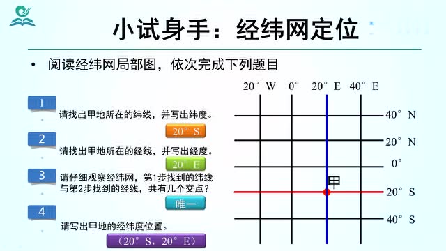 利用经纬网定位