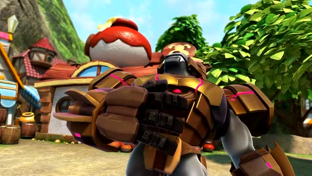 《猪猪侠》石甲熊变强了 一拳就撂倒了"黑熊怪"