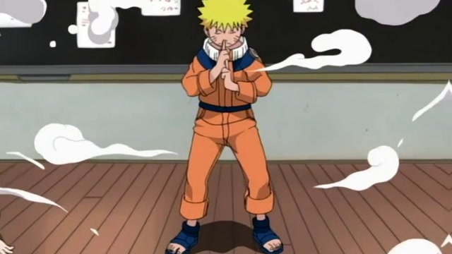 鸣人考试要考到分身术,结果老师看到他分身出来的人,整个人气炸