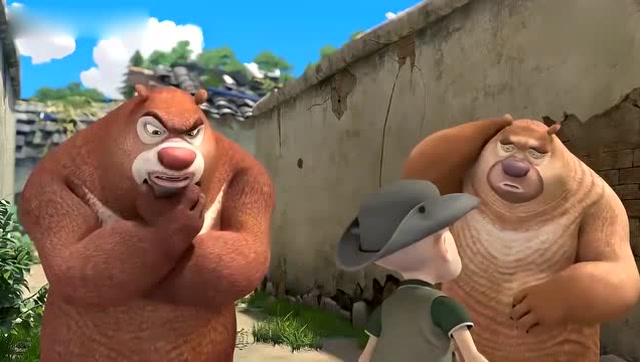 熊出没之探险日记 光头强和臭狗熊联合赶跑坏蛋, 救出豹子