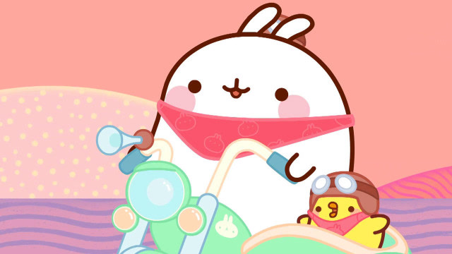 萌浪兔molang  第23集 印花围巾