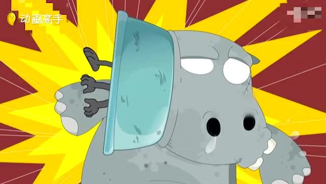 喜羊羊与灰太狼河马一不留神被脸盆砸到了想想后果得有多严重