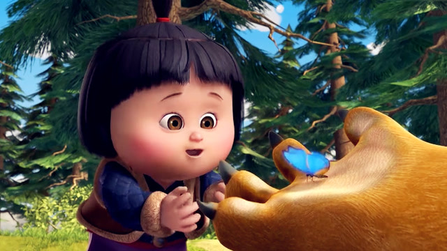 熊出没之夺宝熊兵,熊二带着小嘟嘟玩耍,真是太欢乐了