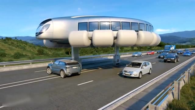 未来的概念公交车,看上去很科幻神奇