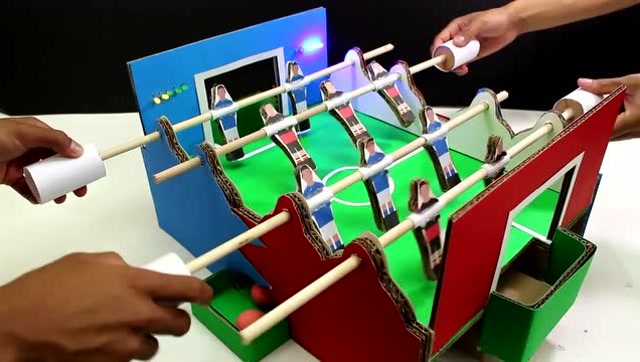 这才叫大神,自制趣味足球游戏机,看完我赶紧做了一台