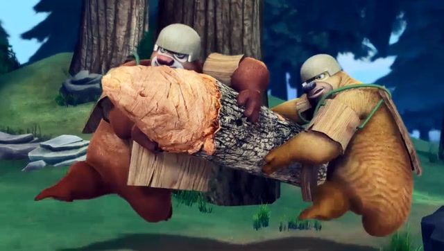 熊洞被吉吉霸占了,熊大熊二上演搞笑的攻城计,太有趣了