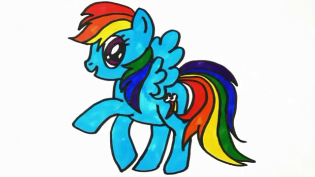 亲子涂色画:小马宝莉云宝画画