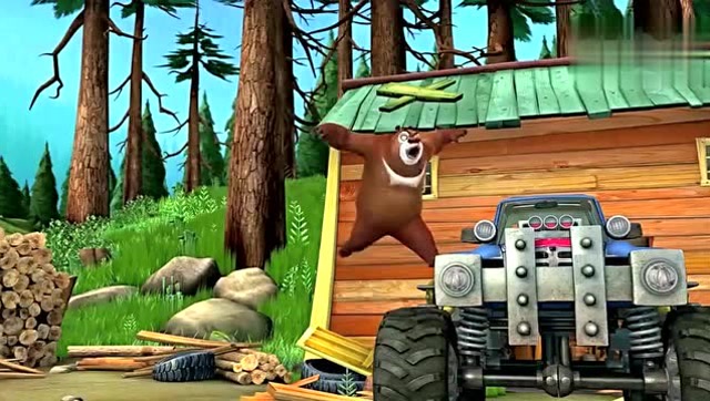 熊出没之变形计:光头强终极战车,被熊大破坏了,强哥欲哭无泪啊!