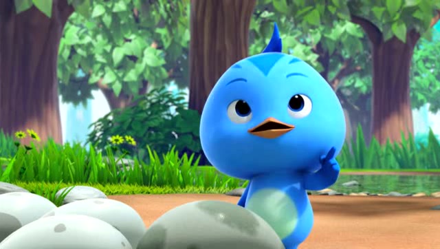 萌鸡小队:欢欢实在不知道要怎么区分蛋和石头,只能先敲敲看了