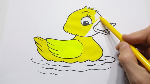 画鸭子下水图片