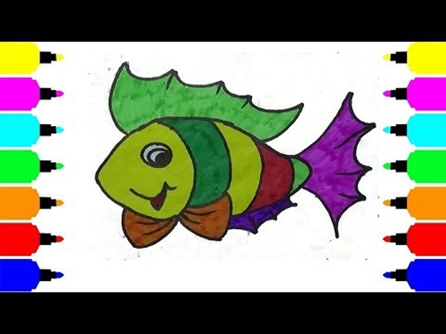 儿童简笔画:顽皮小彩鱼