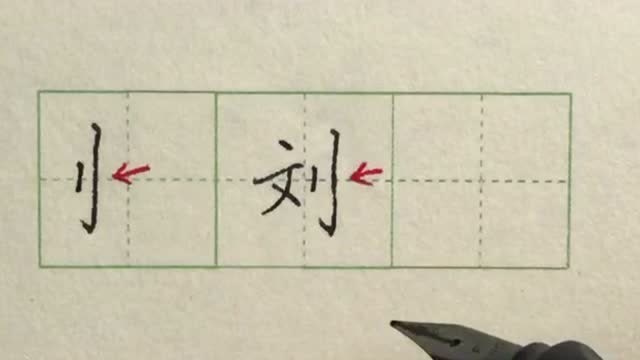 硬笔书法楷书偏旁部首:立刀旁