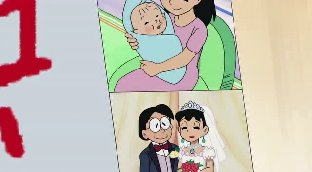 哆啦a梦:大雄来到25年后,没想到被静香打屁股,真是太逗了!