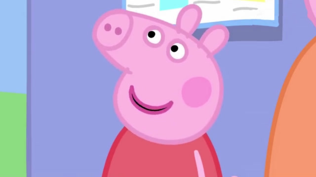 小猪佩奇听见羚羊夫人不会离开了,开心的笑了